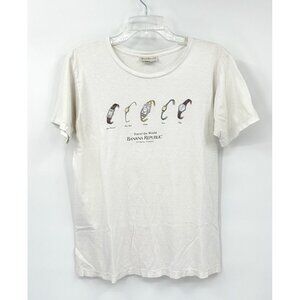 vintage 90s BANANA REPUBLIC t shirt single stitch travel the world watches S M